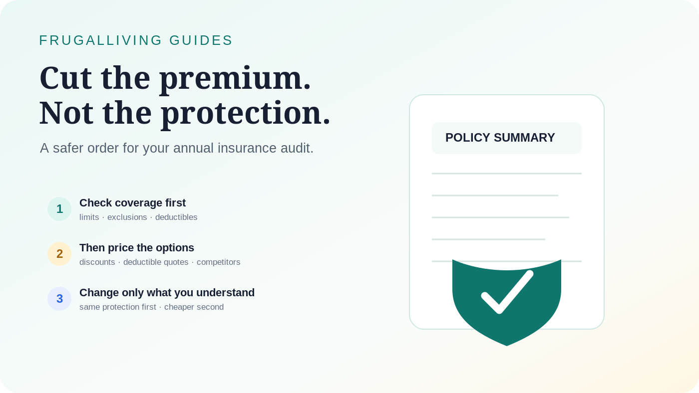 Insurance audit: cut the premium, not the protection