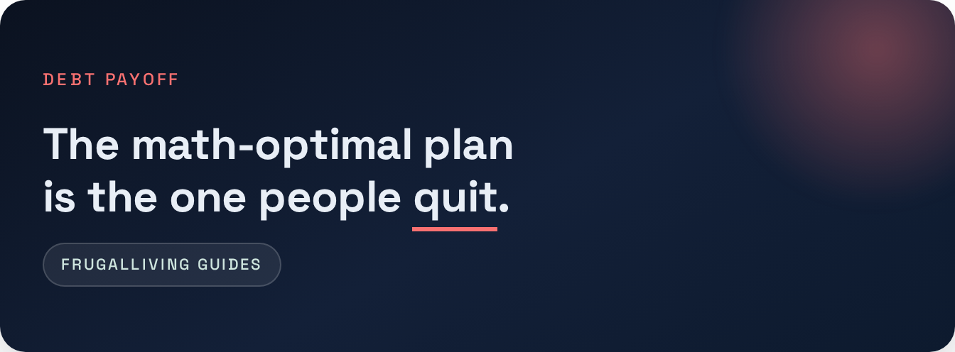 Debt Payoff — The math-optimal plan is the one people quit .