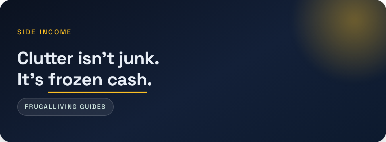Side Income — Clutter isn't junk. It's frozen cash .