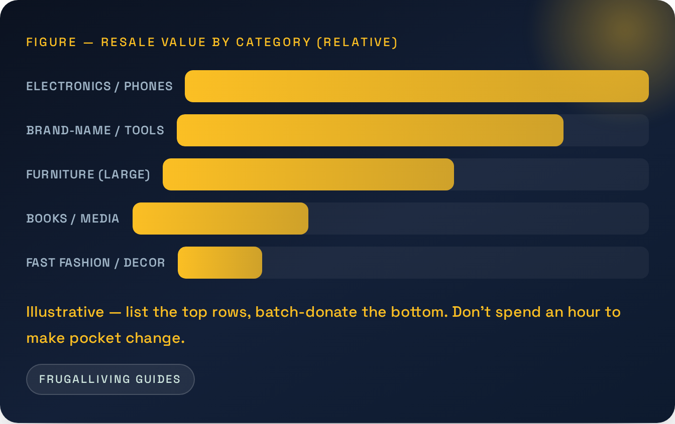 Figure — Resale value by category (relative)