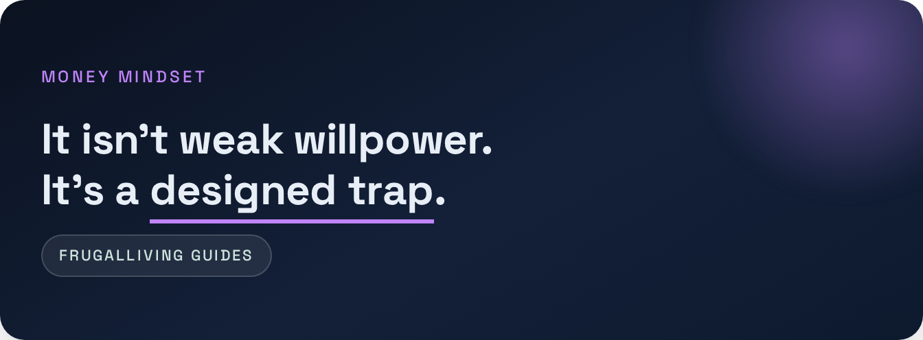 Money Mindset — It isn't weak willpower. It's a designed trap .